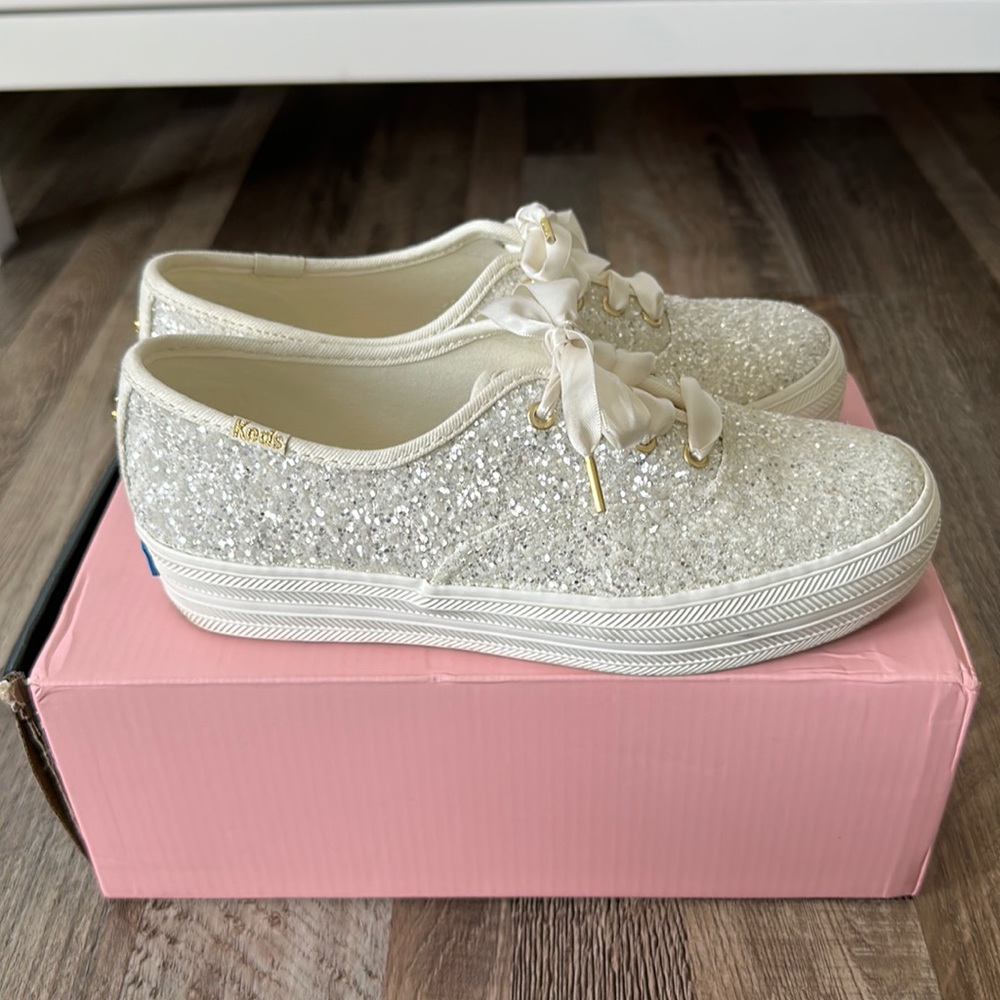 Keds x kate spade new york Triple Glitter bridal shoes - Picture 2 of 11